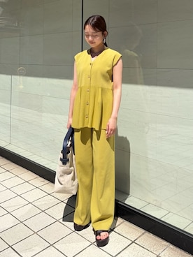 「Mila Owen（ミラオーウェン）のアイテム（イヤリング）」を使った、Mila Owenさん（レディース・162cm）の春コーディネート
