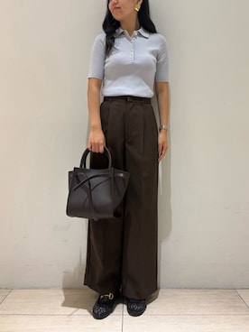「Mila Owen（ミラオーウェン）のアイテム（その他パンツ）」を使った、Mila Owenさん（レディース・161cm）の秋コーディネート
