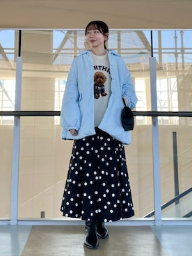 Mila Owenさん（レディース・161cm）の冬コーディネート