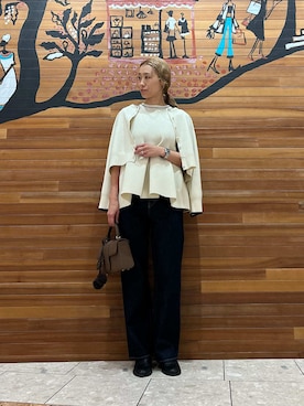 Mila Owenさん（レディース・158cm）の冬コーディネート