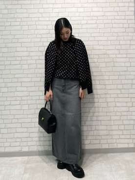 Mila Owenさん（レディース・158cm）の冬コーディネート