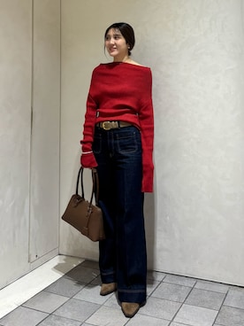 Mila Owenさん（レディース・161cm）の冬コーディネート