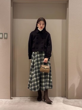 Mila Owenさん(レディース・169cm)の冬コーディネート