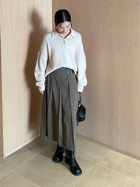 Mila Owenさん(レディース・158cm)の冬コーディネート