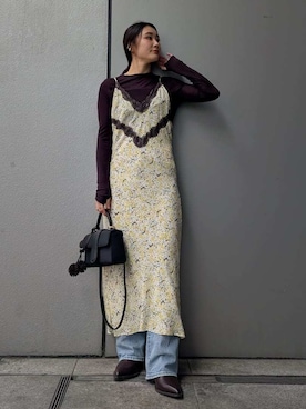 Mila Owenさん（レディース・156cm）の冬コーディネート