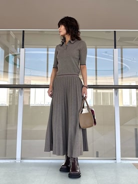 「骨格ナチュラル」｜Mila Owenさん（レディース・160cm）の秋コーディネート