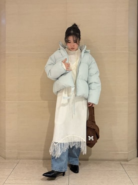 「キャミワンピース」｜Mila Owenさん（レディース・155cm）の冬コーディネート