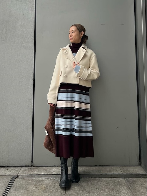 セール】ウールカシミヤショート丈ピーコート（ピーコート）｜Mila