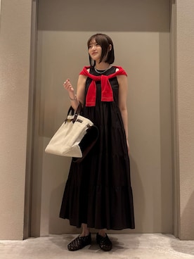 「ギャザー」｜Mila Owenさん（レディース・163cm）の春コーディネート
