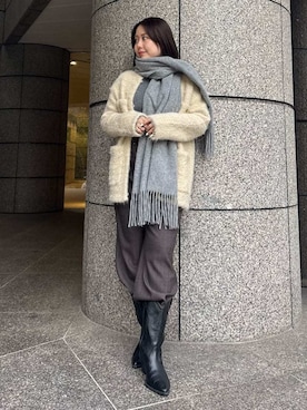 Mila Owenさん（レディース・163cm）の冬コーディネート