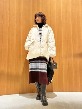 Mila Owenさん（レディース・160cm）の冬コーディネート
