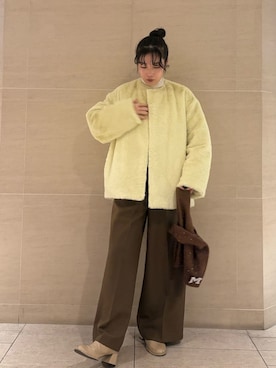 Mila Owenさん（レディース・155cm）の冬コーディネート