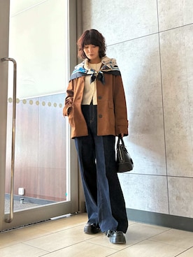 Mila Owenさん（レディース・160cm）の冬コーディネート