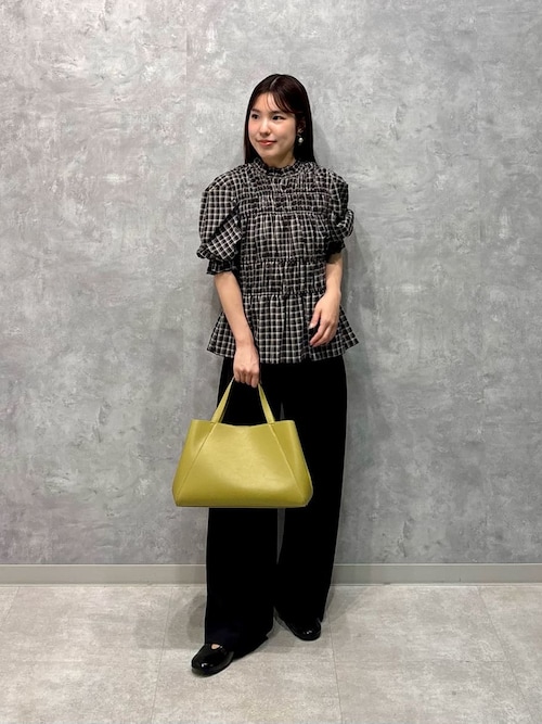 セール】シャーリングペプラムフリルブラウス（シャツ/ブラウス