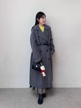 「アイテム（キーケース/キーアクセサリー）」を使った、Mila Owenさん（レディース・153cm）の冬コーディネート