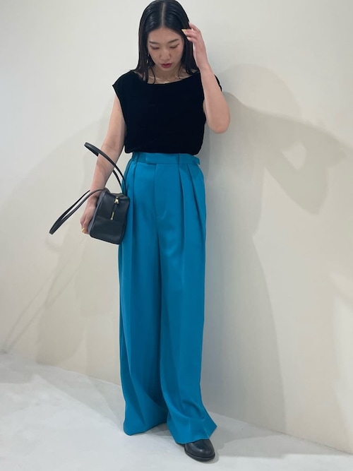 ボートネックフロッキーベロアプルオーバー（Tシャツ/カットソー