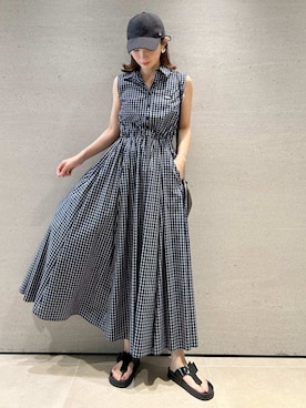 「マキシワンピース」｜Mila Owenさん（レディース・159cm）の春コーディネート