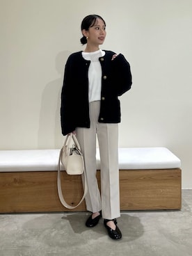 「アイテム（バレエシューズ）」を使った、Mila Owenさん（レディース・158cm）の夏コーディネート