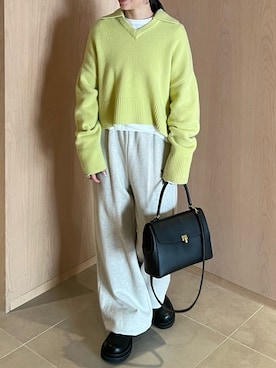 Mila Owenさん（レディース・158cm）の冬コーディネート