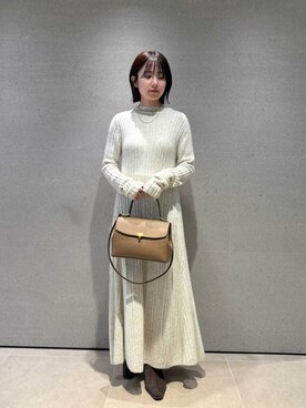 「Mila Owen（ミラオーウェン）のアイテム（ブーツ）」を使った、Mila Owenさん（レディース・160cm）の秋コーディネート