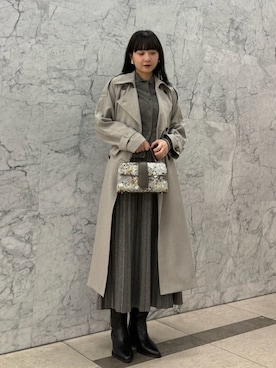 Mila Owenさん（レディース・162cm）の冬コーディネート