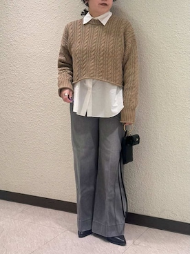 Mila Owenさん（レディース・157cm）の冬コーディネート