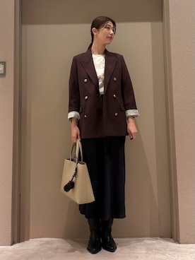 Mila Owenさん(レディース・169cm)の冬コーディネート