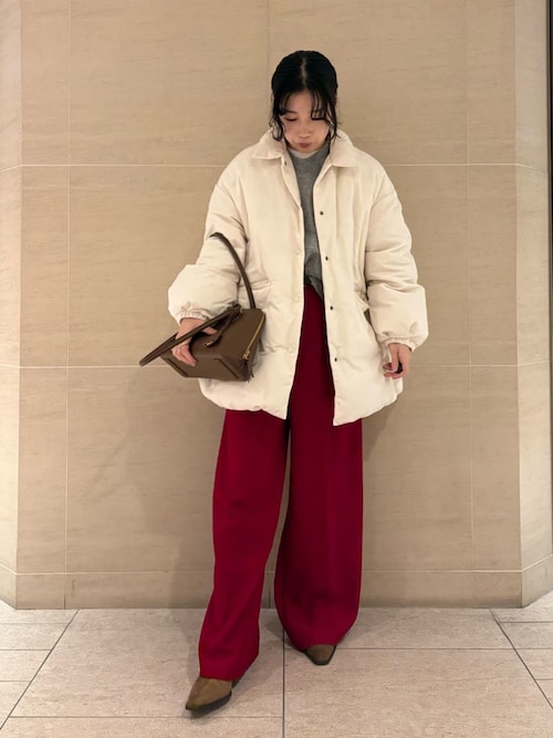 ステンカラーテントシルエットダウンジャケット（ダウンジャケット