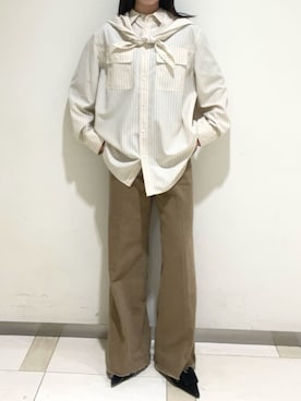 「Mila Owen（ミラオーウェン）のアイテム（デニムパンツ）」を使った、Mila Owenさん（レディース・158cm）の春コーディネート