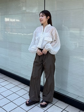「Mila Owen（ミラオーウェン）のアイテム（イヤリング）」を使った、Mila Owenさん（レディース・153cm）の春コーディネート
