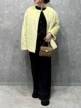 Mila Owenさん（レディース・155cm）の冬コーディネート