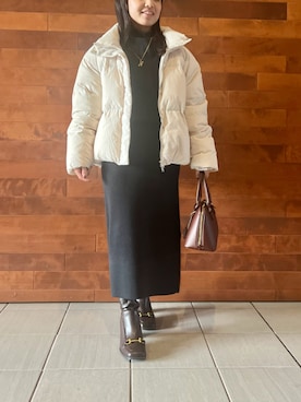 「BBQ」｜「アイテム（ジャケット/アウター）」を使った、Mila Owenさん（レディース・148cm）の冬コーディネート