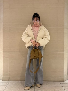 「Mila Owen（ミラオーウェン）のアイテム」を使った、Mila Owenさん（レディース・155cm）の秋コーディネート