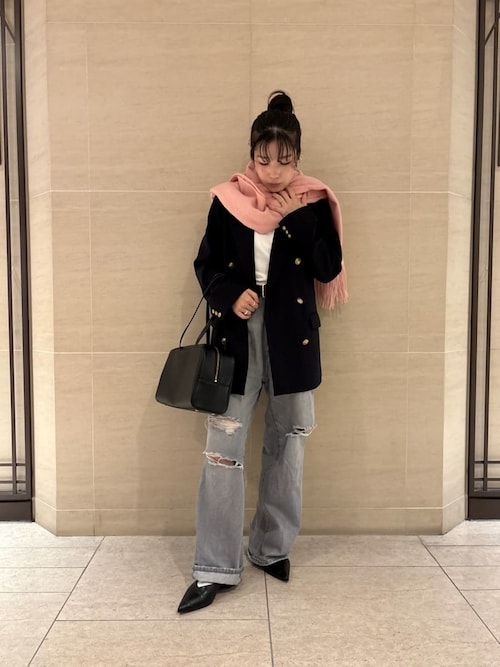 金釦ダブルブレストロングブレザー（テーラードジャケット）｜Mila