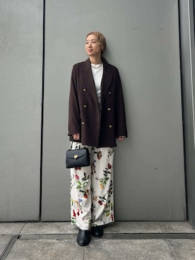 「Mila Owen（ミラオーウェン）のアイテム（Tシャツ/カットソー）」を使った、Mila Owenさん（レディース・158cm）の冬コーディネート