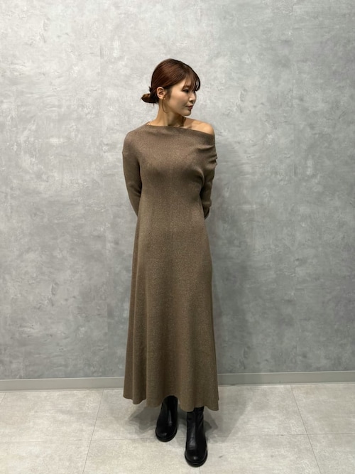 マルチWAYオフショルダーリブニットワンピース（ワンピース）｜Mila