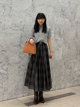 Mila Owenさん（レディース・162cm）の冬コーディネート