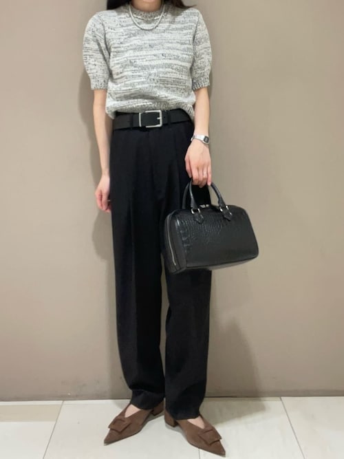 新品、未使用アパルトモンs/sハーフスリーブニット ミックスヤーンハーフスリーブニット（ニット/セーター）｜Mila Owen
