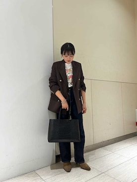 Mila Owenさん（レディース・158cm）の冬コーディネート