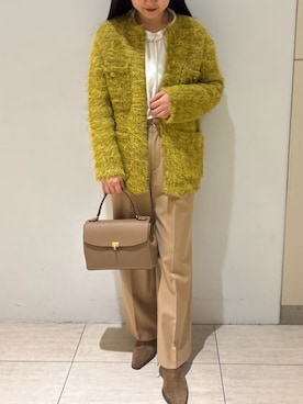 Mila Owenさん（レディース・161cm）の冬コーディネート