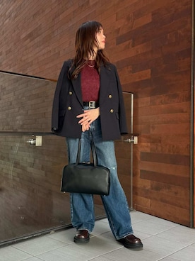 「アイテム（ベルト、ゴールド系）」を使った、Mila Owenさん（レディース・160cm）の夏コーディネート