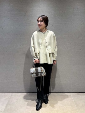 「Mila Owen（ミラオーウェン）のアイテム（イヤリング）」を使った、Mila Owenさん（メンズ・153cm）の冬コーディネート