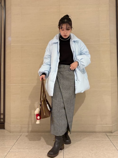 セール】ステンカラーテントシルエットダウンジャケット（ダウン