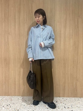 Mila Owenさん（レディース・161cm）の冬コーディネート