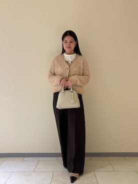 Mila Owenさん（レディース・158cm）の冬コーディネート