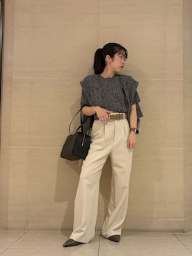 「アイテム（カーディガン/ボレロ、その他）」を使った、Mila Owenさん（レディース・155cm）の秋コーディネート