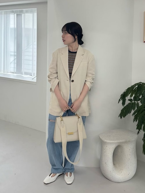 Mila Owen ホワイト 防シワ・テーラードジャケット Mila Owen｜【防シワ】シアージャケット | Rakuten Fashion(楽天