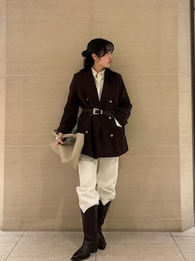 Mila Owenさん（レディース・155cm）の冬コーディネート