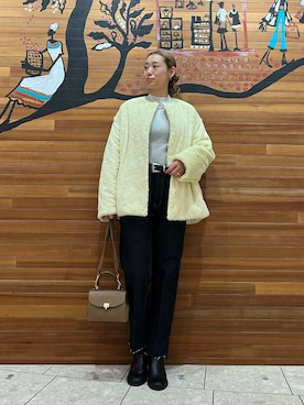 Mila Owenさん（レディース・158cm）の冬コーディネート