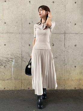 Mila Owenさん（レディース・158cm）の秋コーディネート